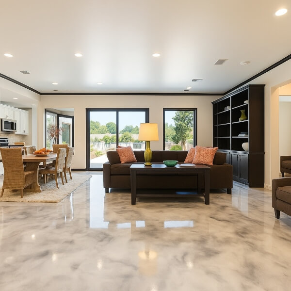 Residential epoxy flooring that’s durable, stylish and easy to clean by Epoxy Flooring Guys Melbourne.